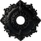 Ekena Millwork Riley Ceiling Medallion (Fits Canopies up to 4 5/8"), 18"OD x 3 1/2"ID x 1 1/2"P, Jet Black CM18RLBLF - alternate 1